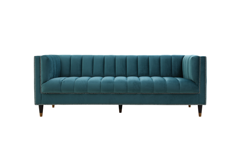 Modern Channel Tufted Living Room Sofa Set