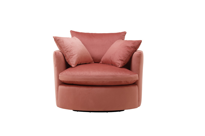 Water repellent velvet fabric rotating sofa chair