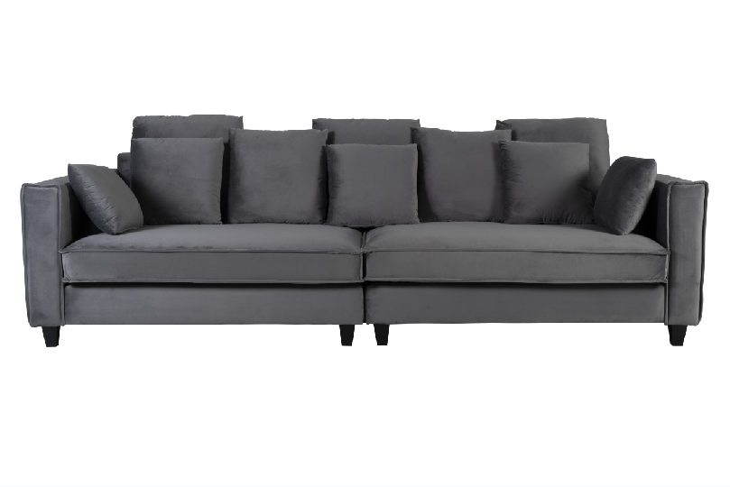 Velvet fabric modern sofa set