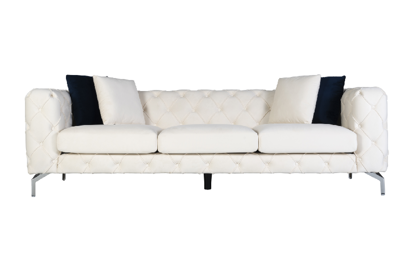 Velvet fabric chesterfiled sofa set