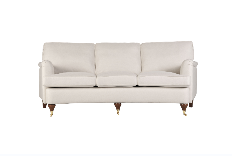Curved Model Howard Cream Fabric Sofa
