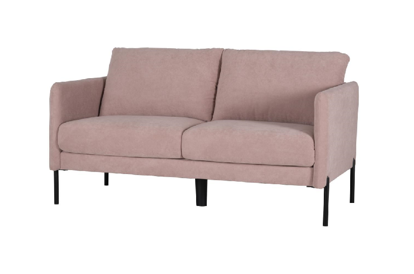 Modern pink velvet living room three seater and single seat fabric sofa