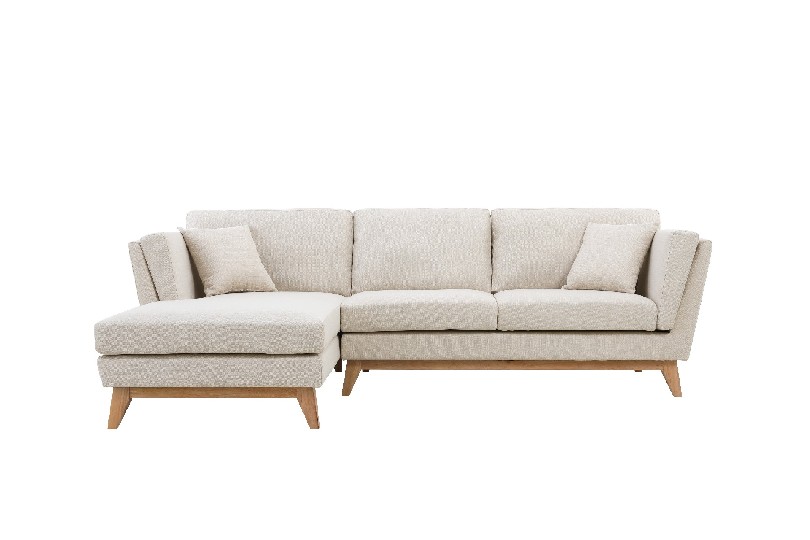 Wooden apron fabric living room modern nordic style sofa couch in wholesale